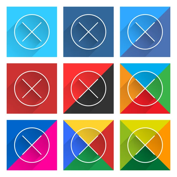 9 icono de red social popular conjunto con signo más — Vector de stock