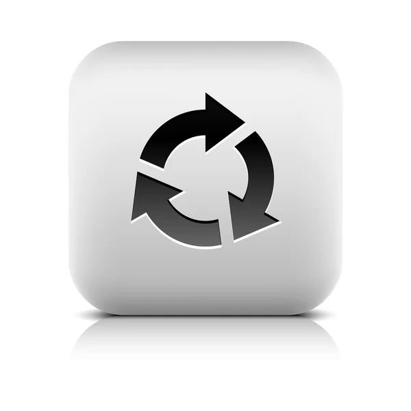 Black arrow reload icon — Stock Vector