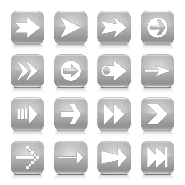 16 icone freccia impostate — Vettoriale Stock