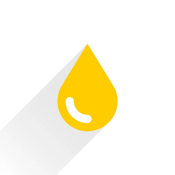 Yellow color drop icon — Stock Vector