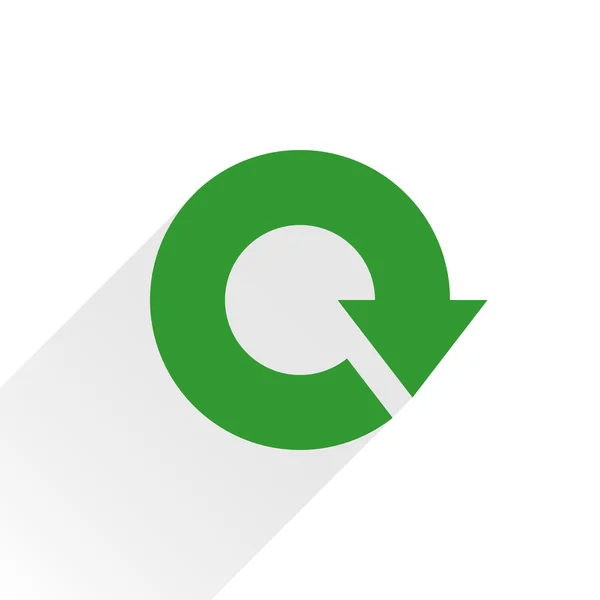 Icono de flecha verde recarga — Vector de stock