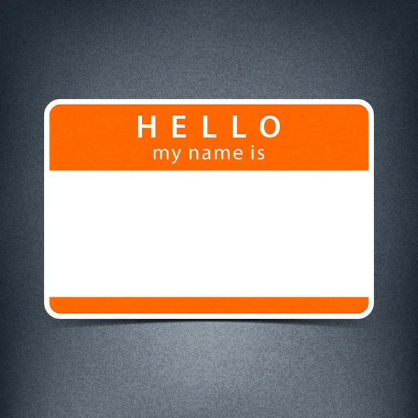 Nom orange tag blanc — Image vectorielle