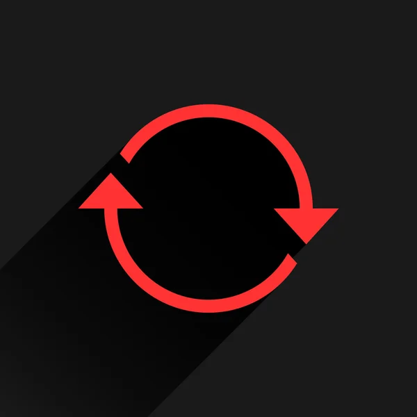 Znovu načíst ikona červená šipka — Stockový vektor