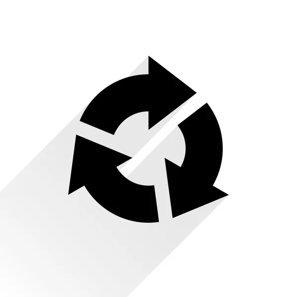 Obnovit ikonu černá šipka — Stockový vektor