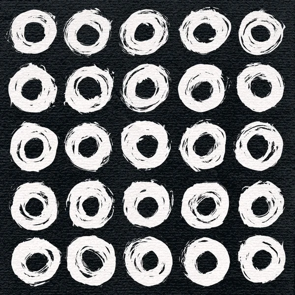 25 cirkel vorm penseelstreek — Stockvector