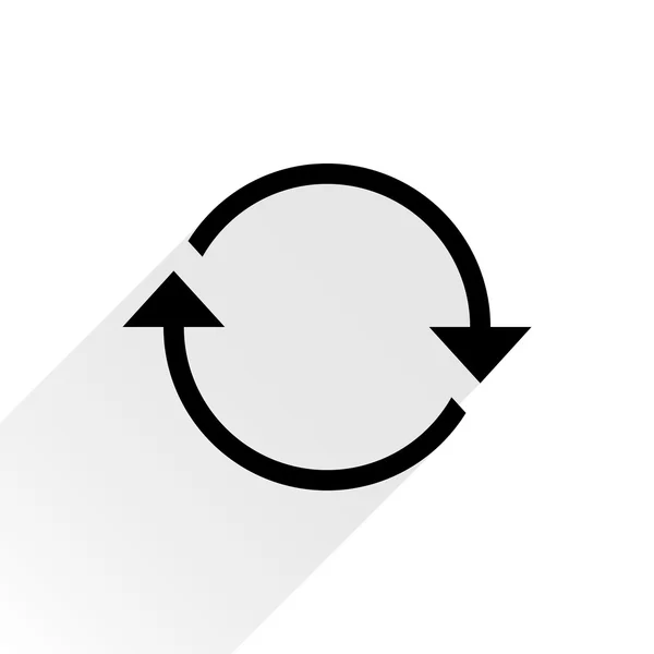 Icône flèche noire recharger — Image vectorielle