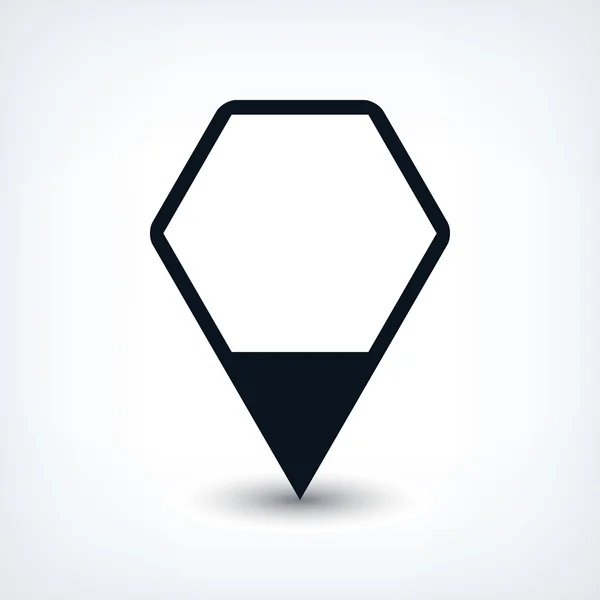 Carte pins signe l'icône de localisation — Image vectorielle