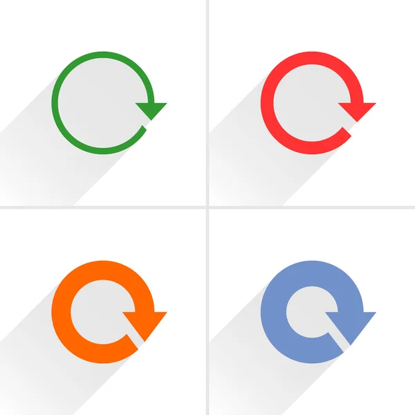 4 arrow icon. Repeat, reload, refresh, rotation, reset sign. — Stock Vector