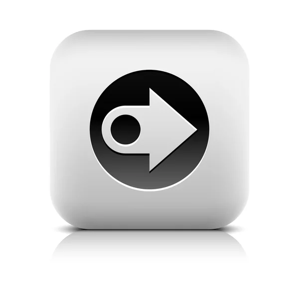 Gray icon with black arrow sign — Stock Vector