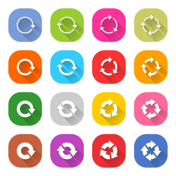 16 iconos de flecha conjunto — Vector de stock