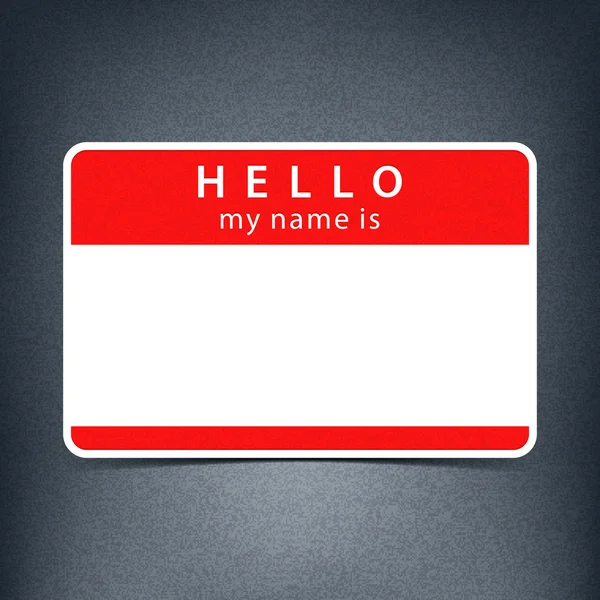 Red name tag blank — Stock Vector