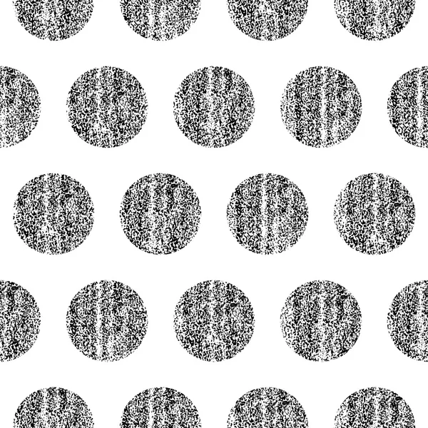 Naadloze patroon met zwarte polka dots — Stockvector