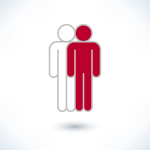 Logotype coloré deux personnes — Image vectorielle