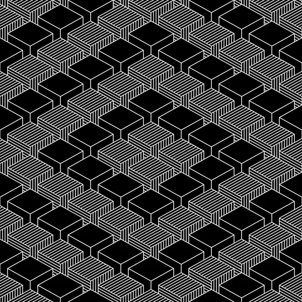 Seamless pattern with 3D cubes — Stock Vector