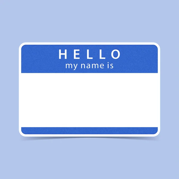 Blue blank name tag — Stock Vector