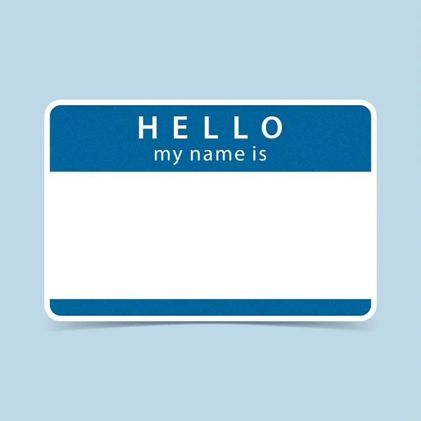 Blue blank name tag — Stock Vector