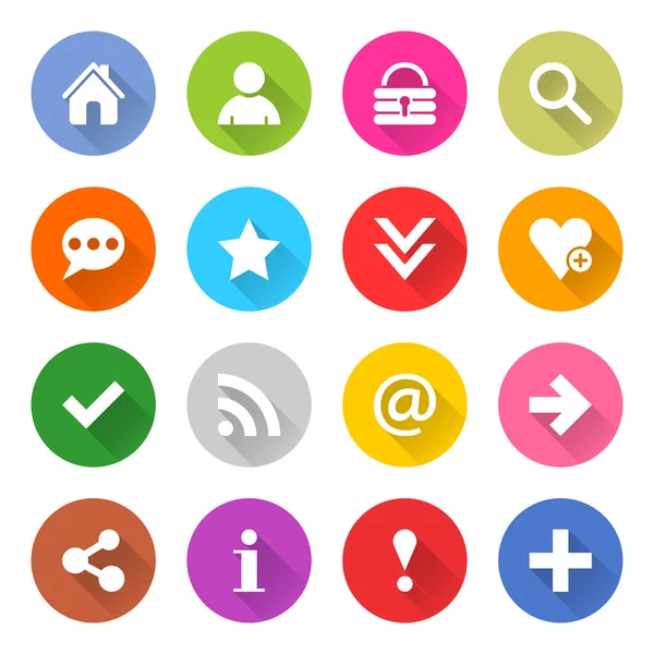 16 basic icons set Stock Vector