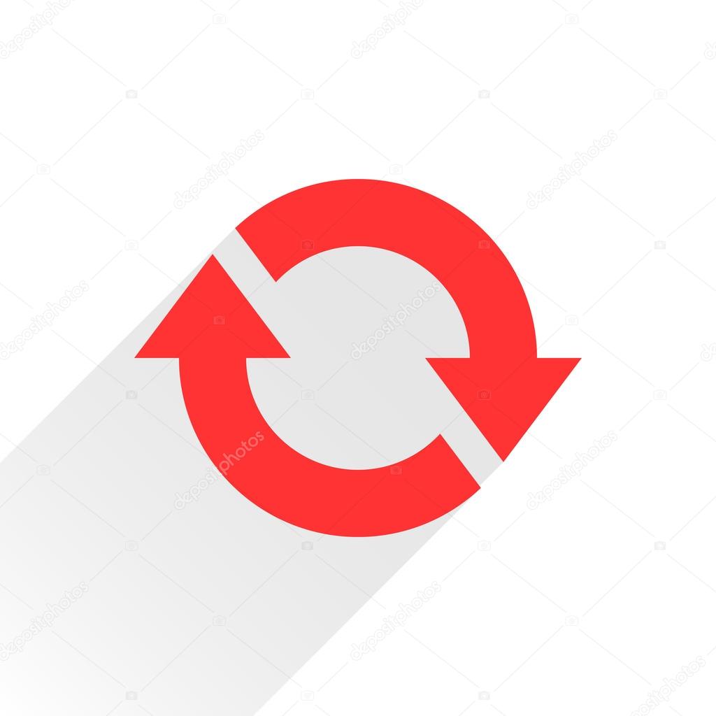 Orange arrow icon reload, refresh, rotation, reset, repeat sign