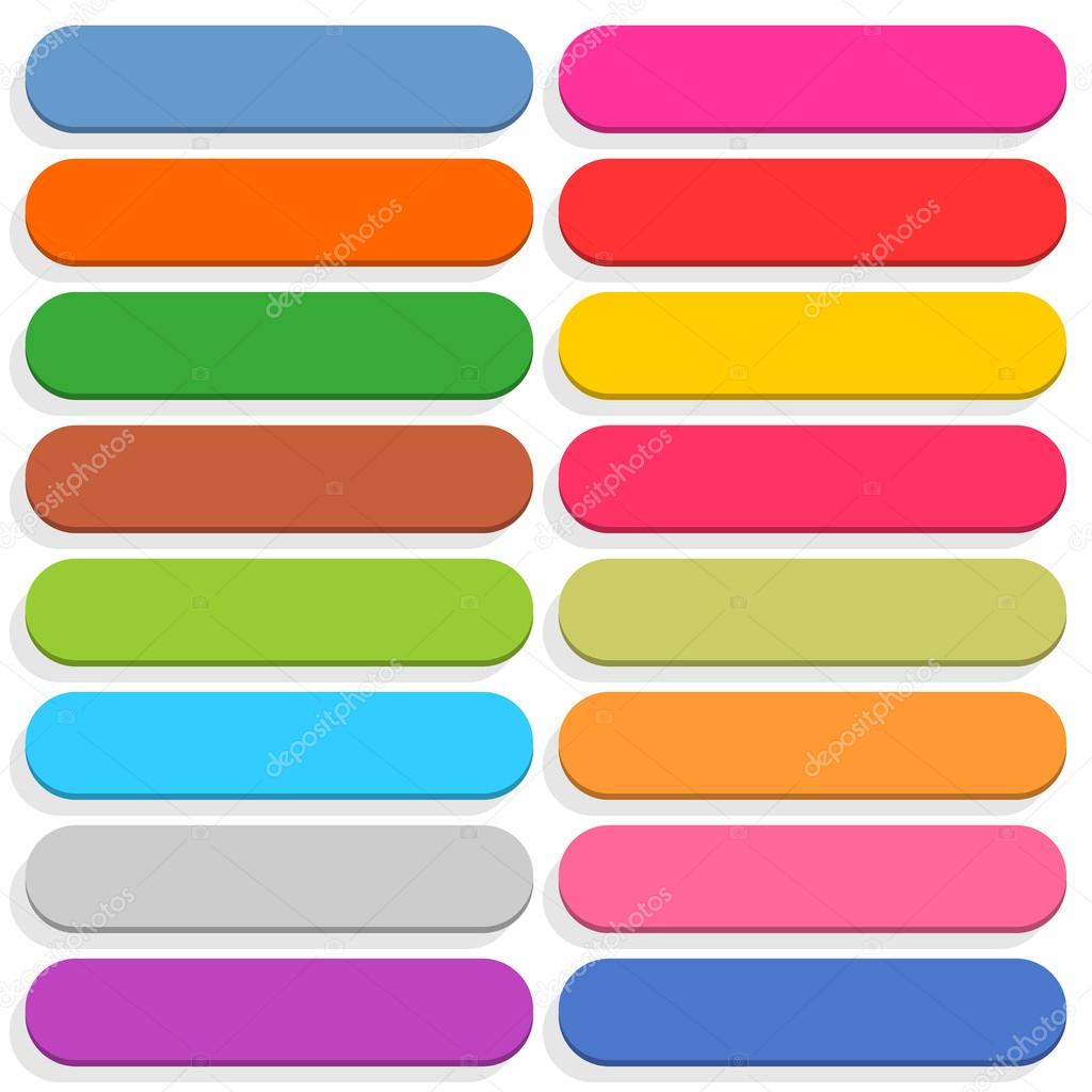 16 blank icon rounded rectangle 3D button