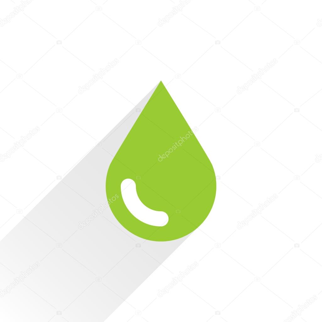 Green color drop icon