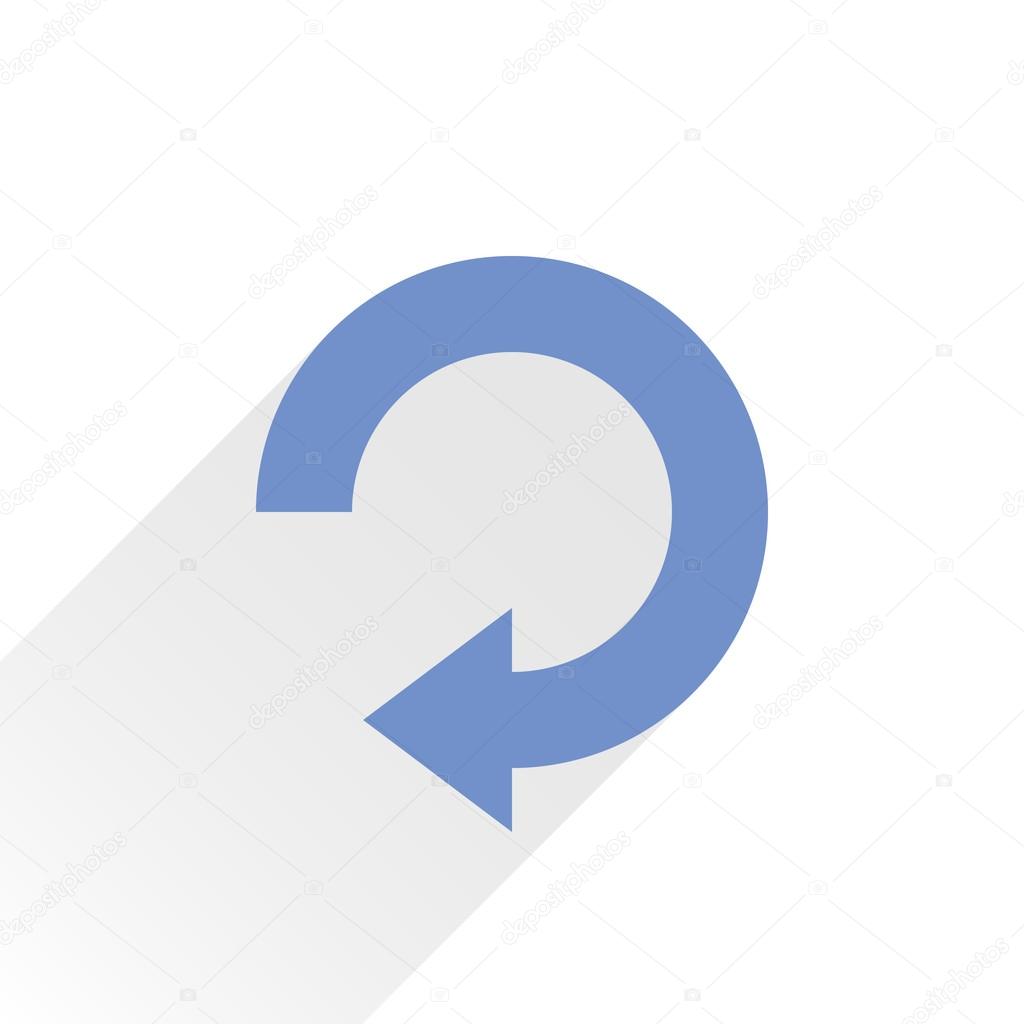 Blue arrow icon reload, refresh, rotation, reset, repeat sign