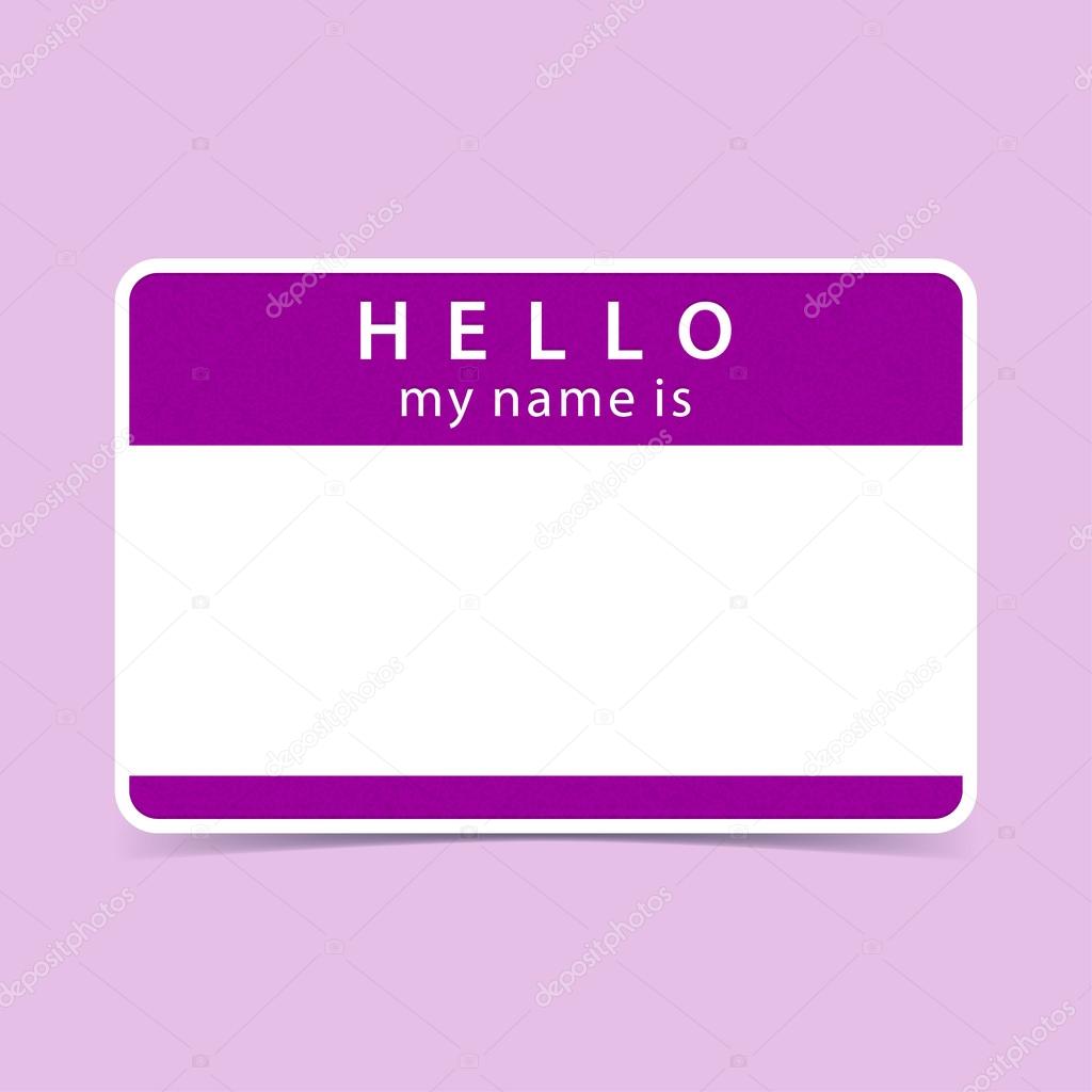 Violet name tag blank Stock Vector Image by ©ifeelgood #56708275