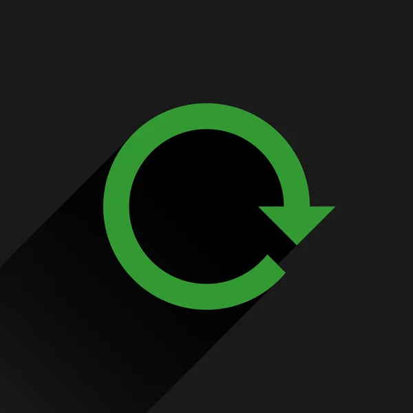 Icono de flecha verde recarga — Vector de stock