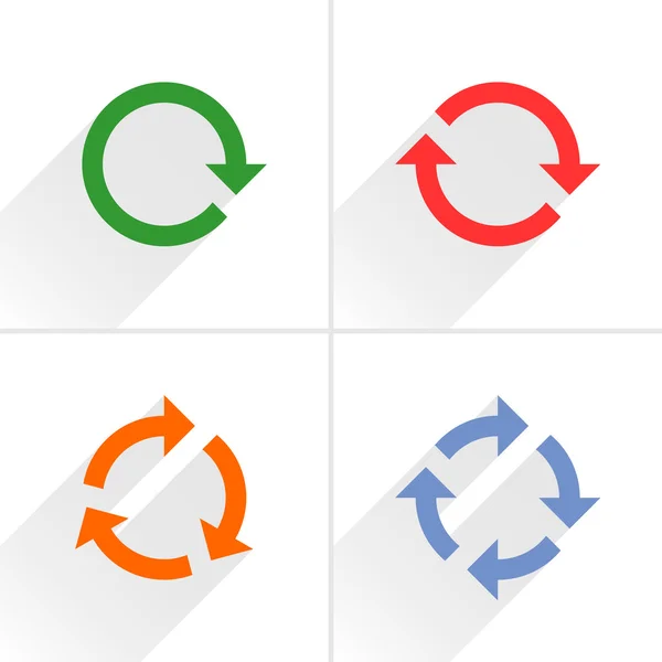 4 arrow icon. Repeat, reload, refresh, rotation, reset sign. — Stock Vector