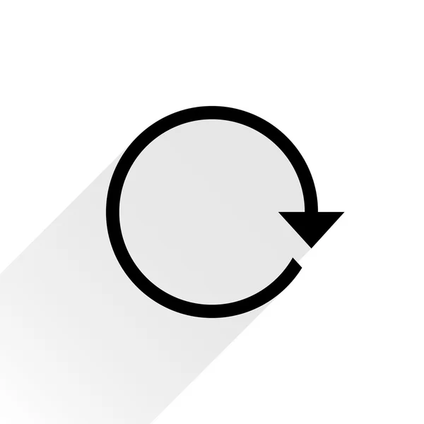 Ricarica icona freccia nera — Vettoriale Stock