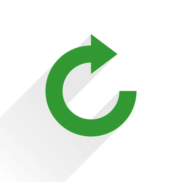 Green arrow icon reload — Stock Vector