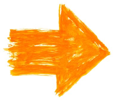 Orange arrow sign clipart