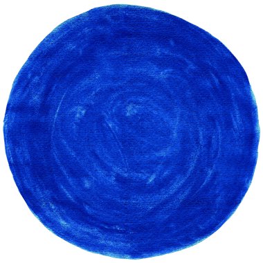 Mavi boş suluboya yuvarlak şekil