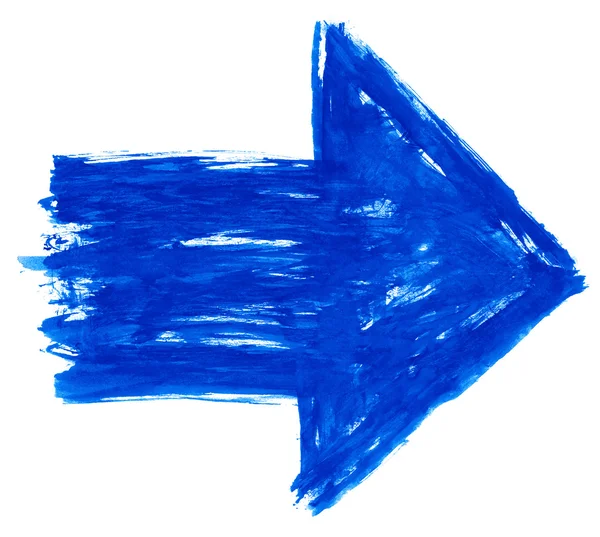 Signo de flecha azul — Foto de Stock