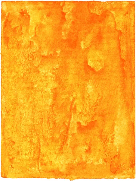 オレンジ色のテクスチャ水彩背景 — ストック写真