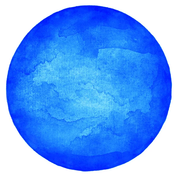 Blue empty circle watercolor — Stock Photo, Image