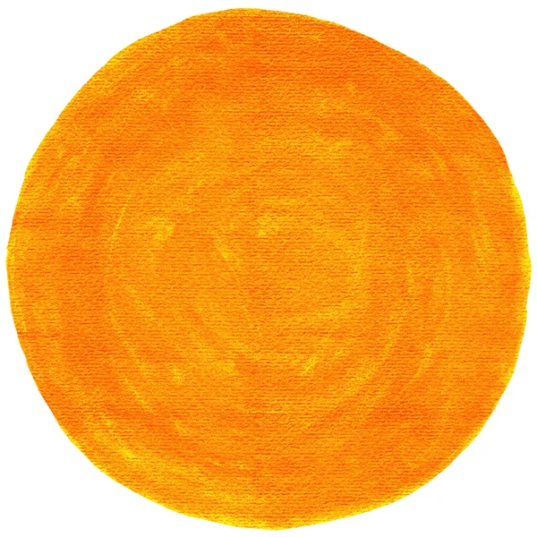 Aquarelle vierge orange forme ronde — Photo