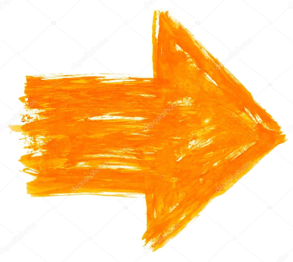 Orange arrow sign