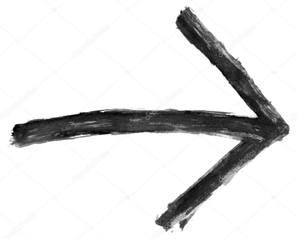 Black arrow sign