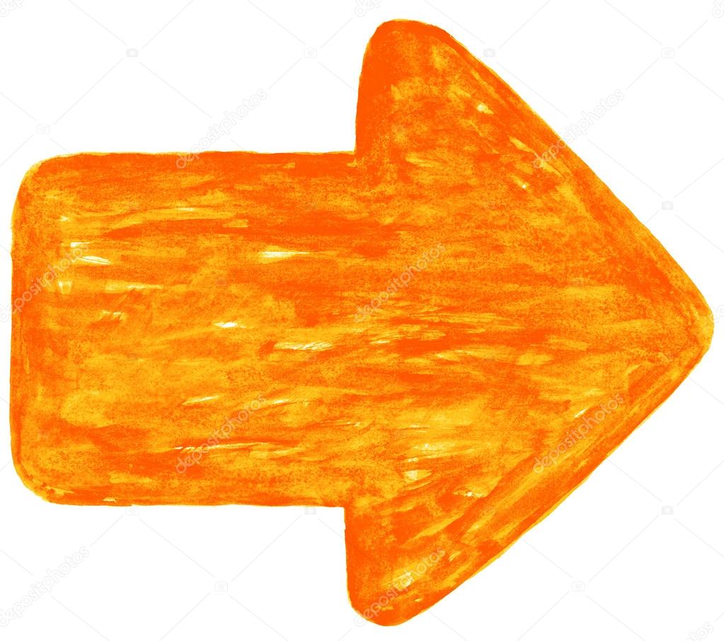 Orange arrow sign