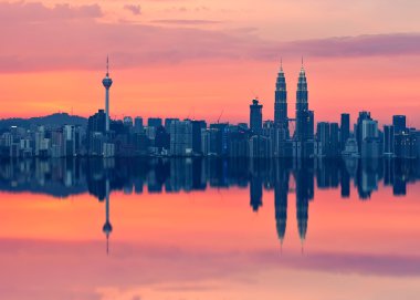 Kuala Lumpur şehir manzarası doğal görünümünü