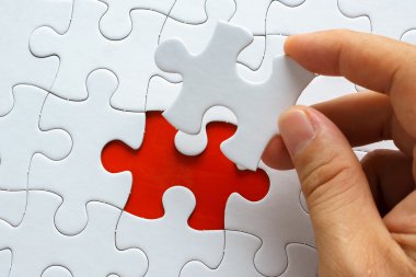 Boş jigsaw bulmaca parça.