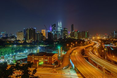 Kuala Lumpur City yükseltilmiş Otoban dramatik toplayan.