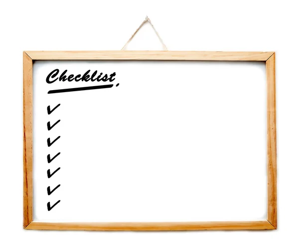 Checklista på whiteboard — Stockfoto