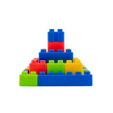 Çocuklar için renkli plastik oyuncak blokları