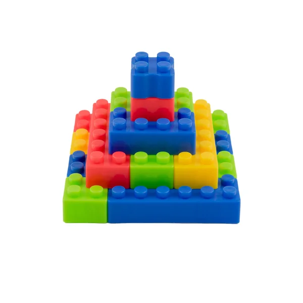 Colorful plastic toy blocks for kids — Stock Photo, Image
