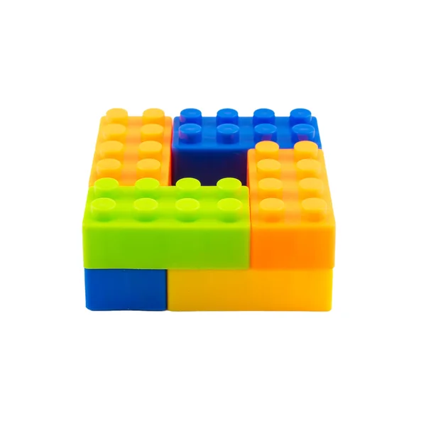 Coloridos bloques de juguete de plástico para niños —  Fotos de Stock