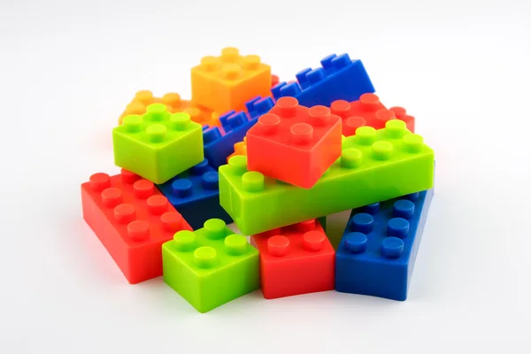 Coloridos bloques de juguete de plástico para niños —  Fotos de Stock