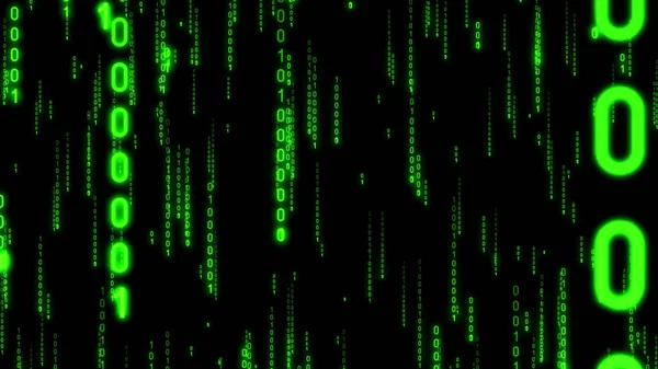 Matris, ikili kod - bilgisayar uygulaması, internet konsepti - 3D illüstrasyon