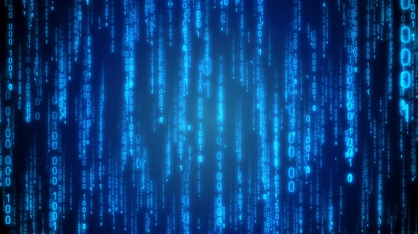 Matrix, binary code - computer application, Internet concept - 3D ...