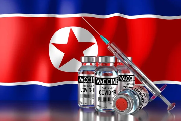 Covid Sars Cov Programa Vacunación Contra Coronavirus Corea Del Norte — Foto de Stock